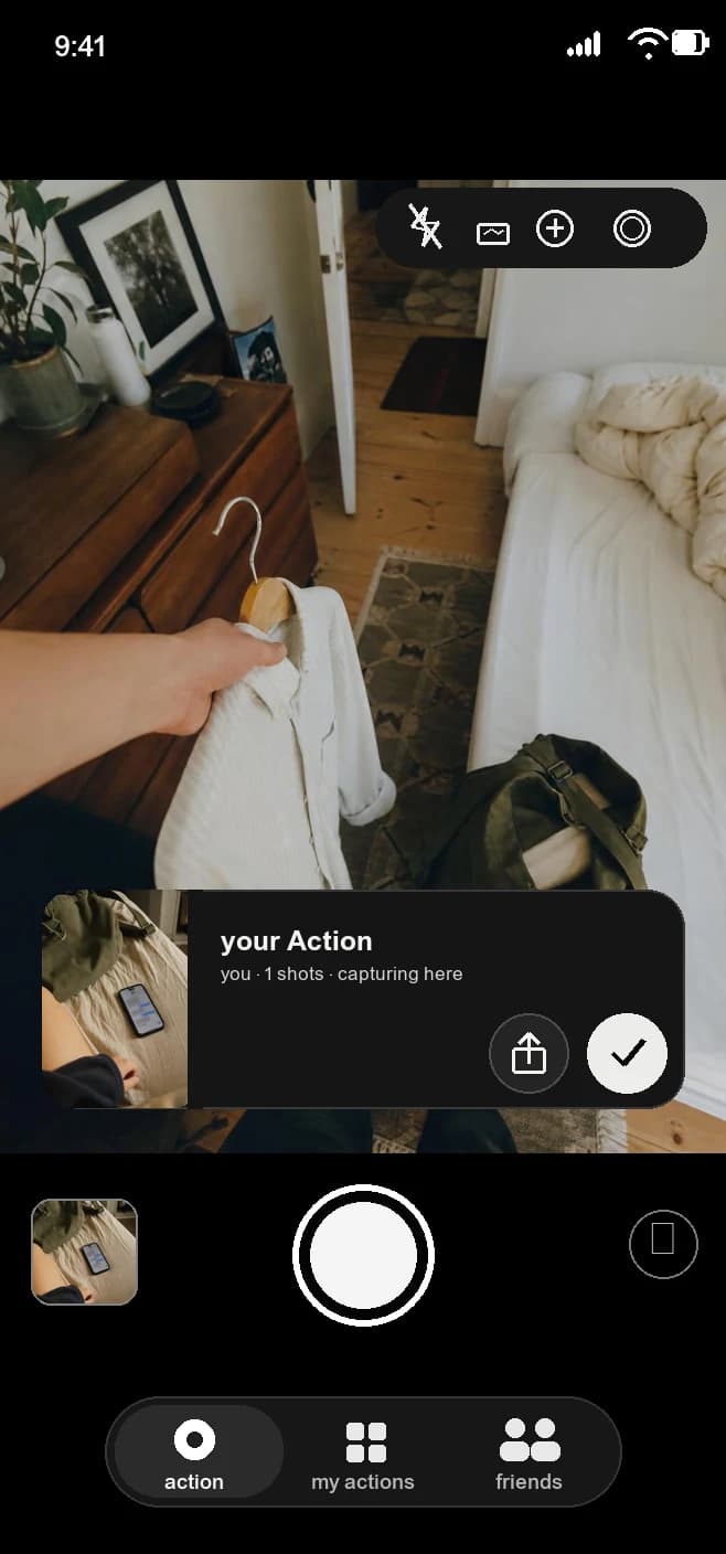 openpod’s Action camera with a fictional photo from a day with friends